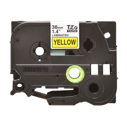 [DBROTZESL661] Brother nastro Laminato da 36mm Nero/Giallo (8m) adatto a etichettatura di cavi