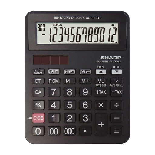 [DSHAELCC12D] Sharp Calcolatrice da Tavolo EL-CC12D 12 cifre