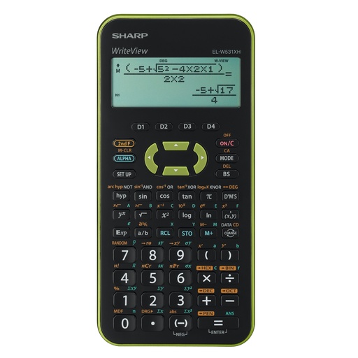 [DSHAELW531XH] Sharp Calcolatrice Scientifica EL-W531XH-Verde