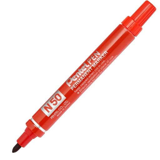 [D29883] Marcatore PENTEL PEN N50 ROSSO Punta tonda