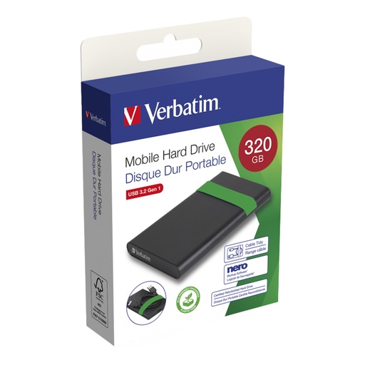 [DVERB053110] HARD DISK PORTATILE RICONDIZIONATO USB3.2 GEN 1 320GB