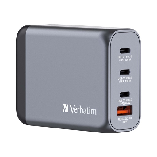 [DVERB32202] Adattatore da viaggio GNC-100-2x USB-C PD 1x USB-C PD 65W, 1x USB-A QC 3.0-100W