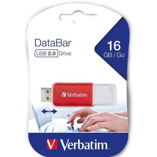 [DVERB49453] Verbatim V DataBar USB 2.0 Drive Rosso 16GB
