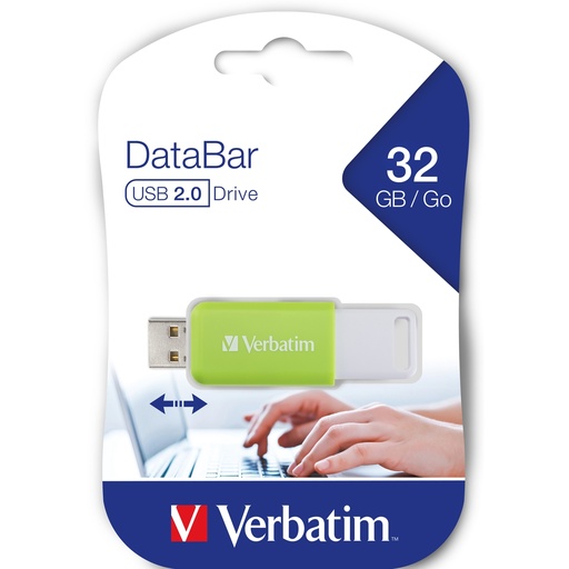 [DVERB49454] Verbatim V DataBar USB 2.0 Drive Verde 32GB