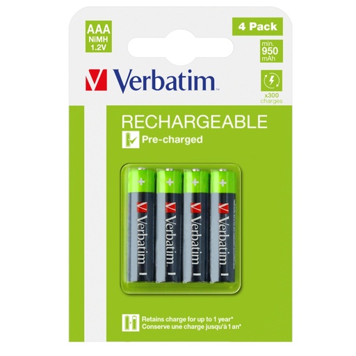 [DVERB49514] Verbatim 4 Batterie AAA 4 PACK / HR03