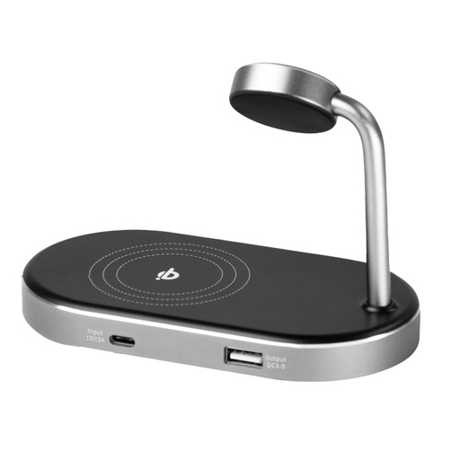 [DVERB49556] Verbatim Supporto di ricarica 3-in-1 WCS-02 Ricarica via cavo e wireless