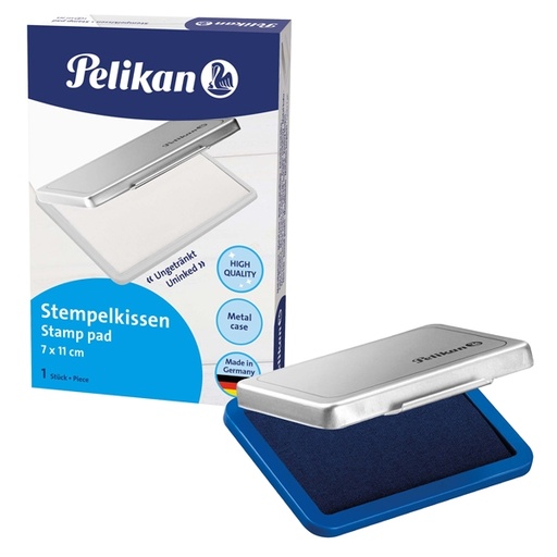 [D30446] CUSCINETTO TIMBRI 7X11CM PELIKAN N.2 BLU