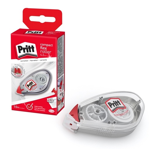 [D30506] Correttore a nastro 4,2mmX10m Pritt Flex Roller Compact
