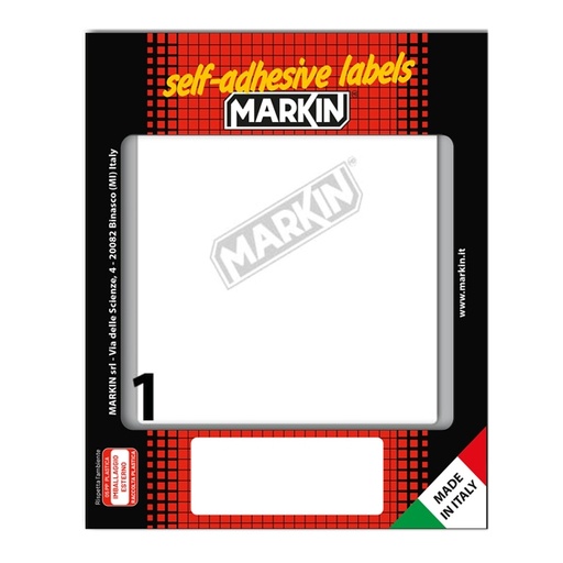 [D31121] Etichetta adesiva bianca 142x110mm (10fogli x 1etichetta) Markin