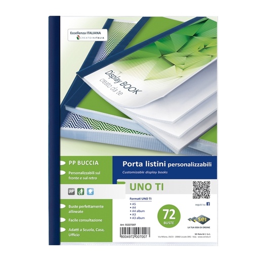 [D31851] Portalistini personalizzabile UnoTI 22x30cm 72 buste Sei Rota