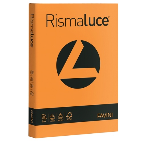 [D32771] Carta RISMALUCE 200gr A4 125fg arancio 56 FAVINI