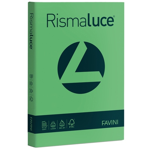 [D32775] Carta RISMALUCE 200gr A4 125fg verde 60 FAVINI