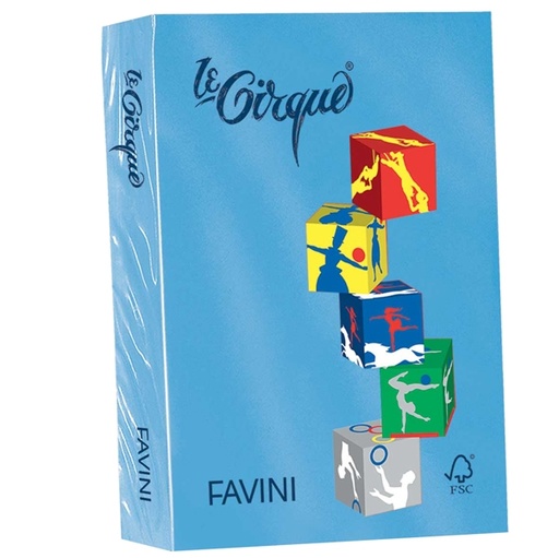 [D32878] Carta LECIRQUE A4 80gr 500fg azzurro reale 204 FAVINI