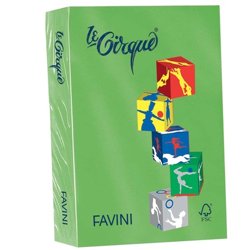 [D32912] Carta LECIRQUE A4 160gr 250fg verde prato 203 FAVINI