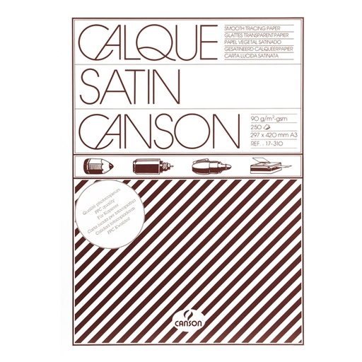 [D34640] CARTA LUCIDA A3 90-95GR 250FG PER FOTOCOPIE/STAMPE LASER CANSON