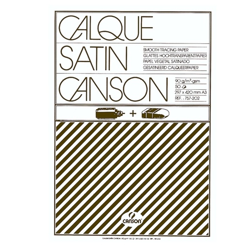[D34647] BLOCCO CARTA LUCIDA MANUALE A3 50FG 90GR CANSON