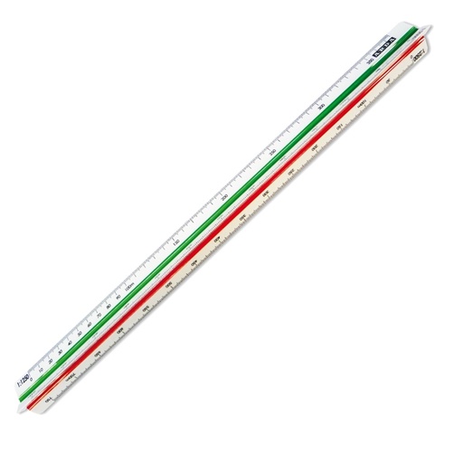 [D35292] SCALIMETRO ISOTECK ARDA 30CM PER EDILIZIA (SCALE 1:100-200-250-300-400-500)