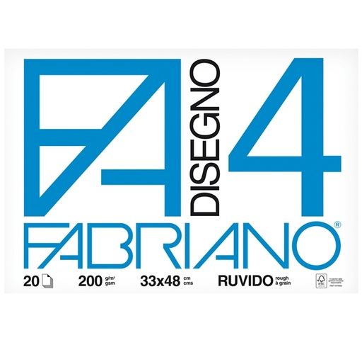 [D35864] ALBUM FABRIANO4 (33X48CM) 200GR 20FG RUVIDO