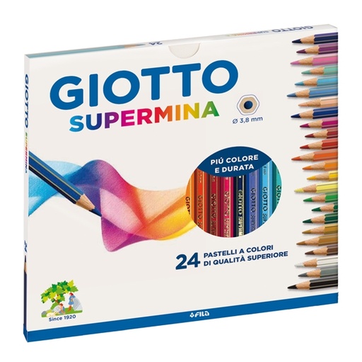 [D36195] ASTUCCIO 24 PASTELLI SUPERMINA GIOTTO