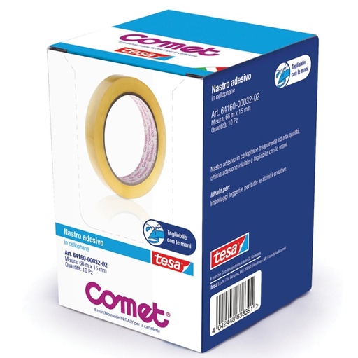 [D36224] NASTRO ADESIVO 66MTX15MM CELLO 64-160 COMET