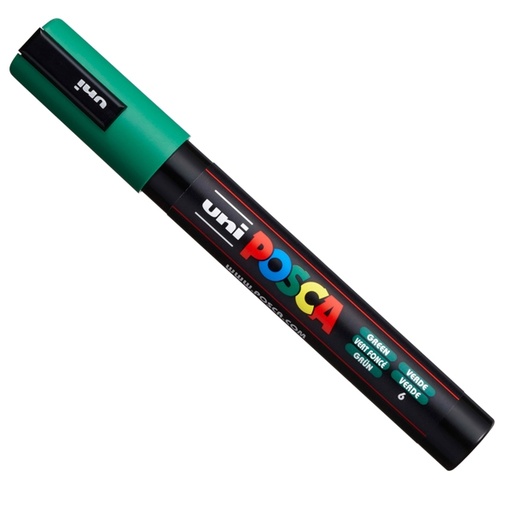 [D36927] Marcatore UNI POSCA PC5M p.media 1,8-2,5mm verde UNI MITSUBISHI