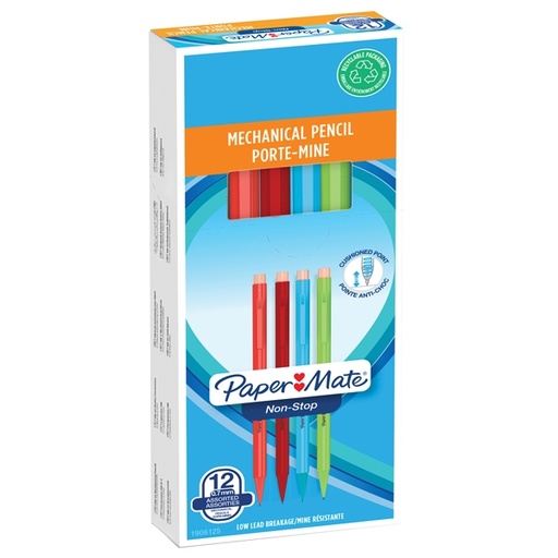 [D37042] SCATOLA 12 PORTAMINE 0.7MM NON STOP PAPERMATE