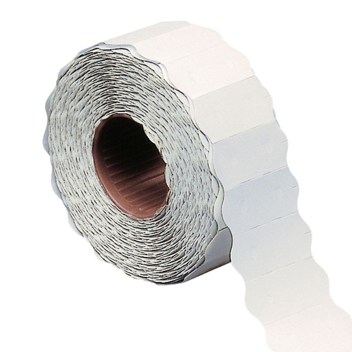 [D37904] Rotolo 1500 etichette 26x12mm bianche rimovibili a onda Markin