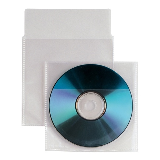 [D38048] 25 buste a sacco PP Insert CD 125x120mm c/patella Sei Rota