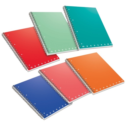 [D38549] MAXIQUADERNO A4 SPIRALATO c/fori 80gr 100fg 1rigo MONOCROMO PIGNA