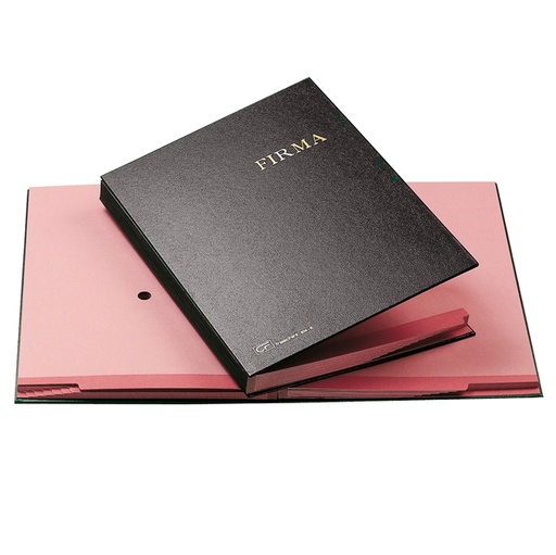 [D39012] LIBRO FIRMA 14 PAGINE NERO 24X34CM 614-E FRASCHINI