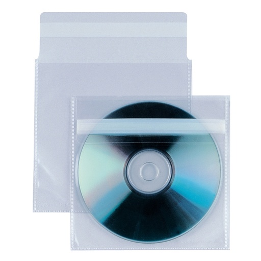 [D40236] 25 BUSTE A SACCO PPL 12,5X12CM INSERT CD AR C/PATELLA ADESIVA