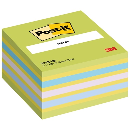 [D44718] BLOCCO CUBO 450foglietti Post-it(R) 76x76mm 2028-NB NEON BLU/VERDE