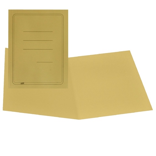 [D44854] 100 CARTELLINE SEMPLICI GIALLO C/STAMPA 145GR