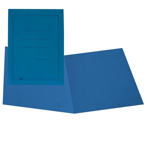 [D44857] 100 CARTELLINE SEMPLICI AZZURRO C/STAMPA 145GR
