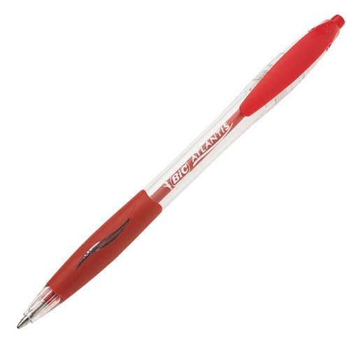 [D44932] SCATOLA 12 PENNE SFERA SCATTO BIC ATLANTIS 1.0mm ROSSO