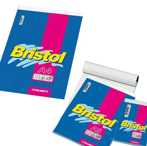 [D45056] BLOCCO NOTE 210X297MM 5MM 50GR 70FG BRISTOL BLASETTI