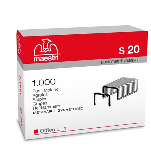 [D45255] SCATOLA 1000 PUNTI S20 (23/20) IN ACCIAIO RO-MA