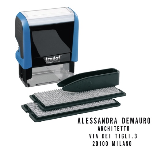 [D45303] Timbro Printy Typo 4.0 autocomponibile 4912 47x18mm 4 righe TRODAT