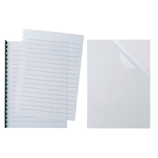 [D45449] 100 COPERTINE VIDEO A4 R20 180MIC TRASPARENTE CRISTALLO