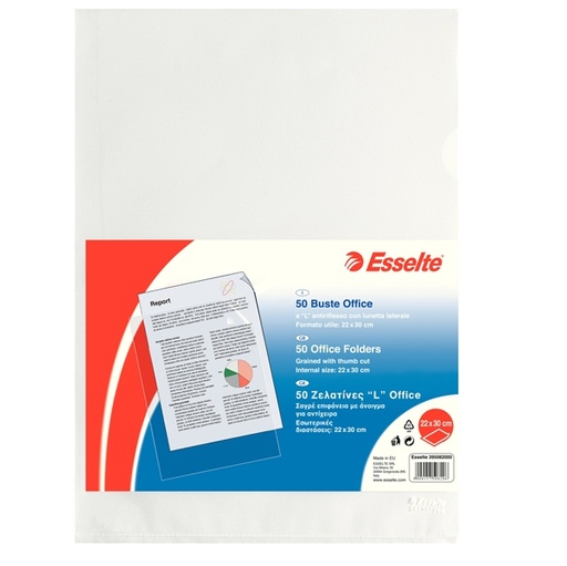 [D45793] 50 CARTELLINE A L 22X30 OFFICE PPL 9/100 B.A ESSELTE