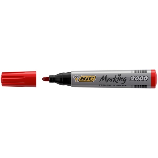 [D46041] Marcatori Marking 2000 BIC ROSSO pz.12 Punta tonda
