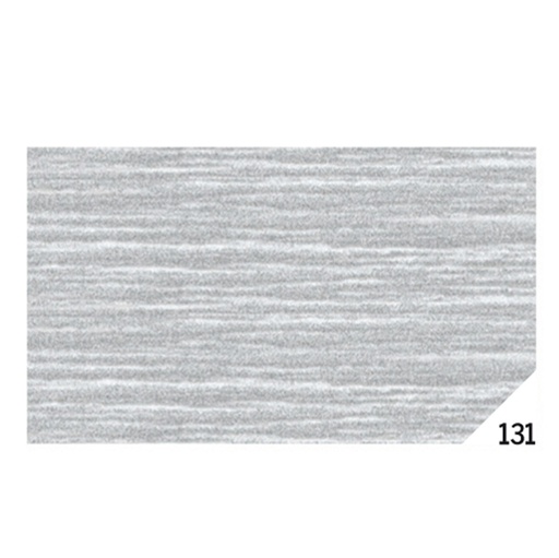 [D46566] 10RT CARTA CRESPA ARGENTO METAL 131 (50X150CM) Rex Sadoch