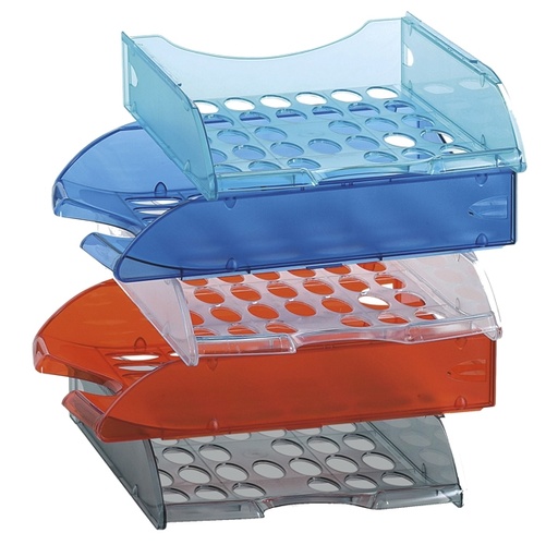 [D47807] Vaschetta portacorrispondenza forate E040 azzurro trasp.FELLOWES