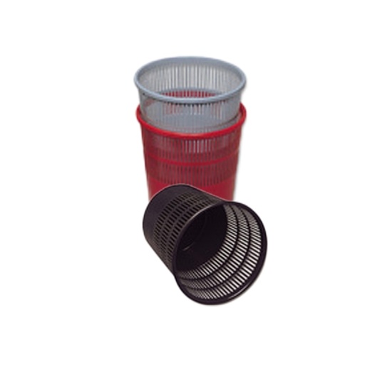 [D47829] CESTINO GETTACARTE TRAFORATO 15LT NERO PS9