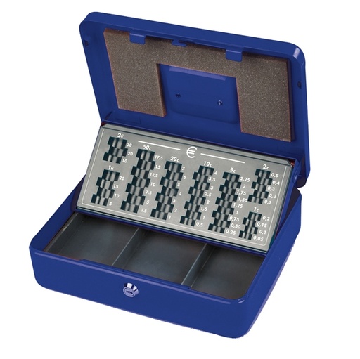 [D47846] CASSETTA PORTAVALORI EUROPA 30X24X9CM BLU