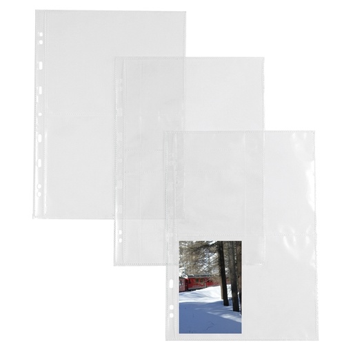 [D48118] 10 BUSTE FORATE PORTA FOTO A 8 SPAZI 10X15 SEI ROTA