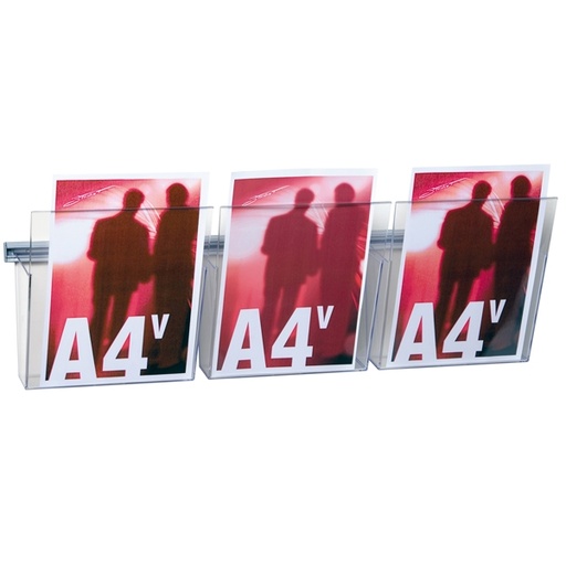 [D48311] KIT VISION A4 L75cm con 3 TASCHE A4 TRASPARENTI
