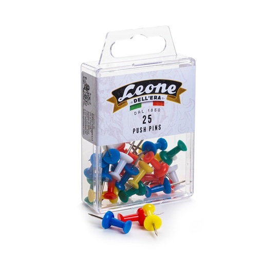 [D49938] SCATOLA 25 SPILLI CARTOGRAFICI CLESSIDRA COLORI ASSORT.LEONE COLOR