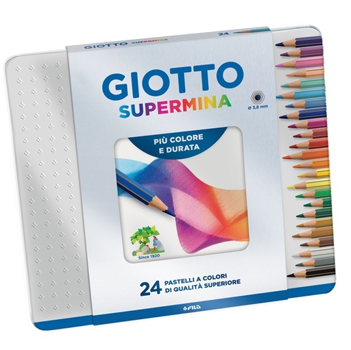 [D49990] ASTUCCIO METALLO 24 PASTELLI SUPERMINA GIOTTO