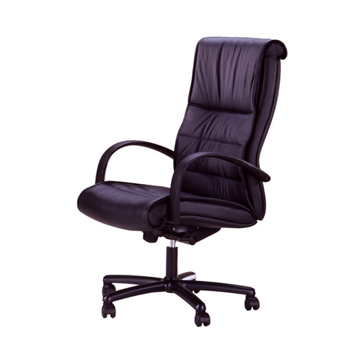 [D50374] POLTRONA DIREZIONALE Gemini PY NERO in pelle